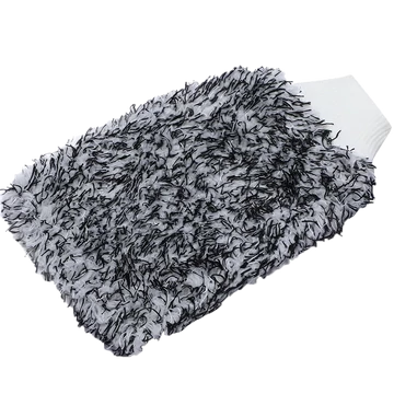 Puha Mikroszálas Mosókesztyű (Fekete-Fehér)