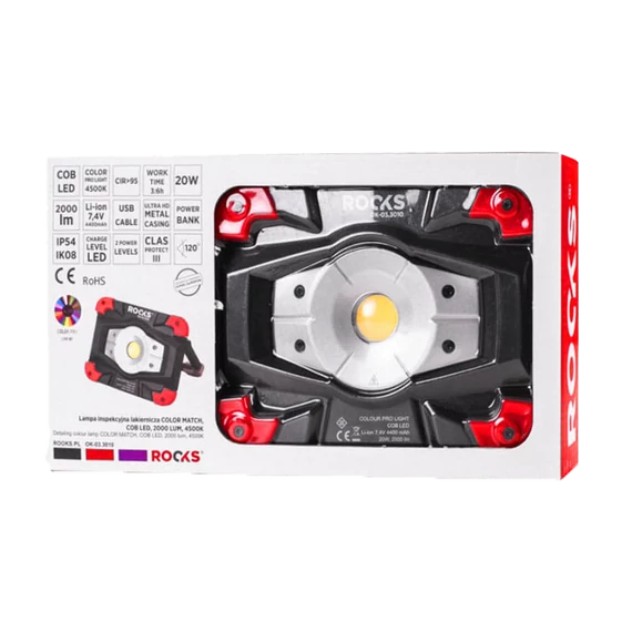 ROOKS Inspection Lamp Color PRO Cob led 2000 lm 4500K