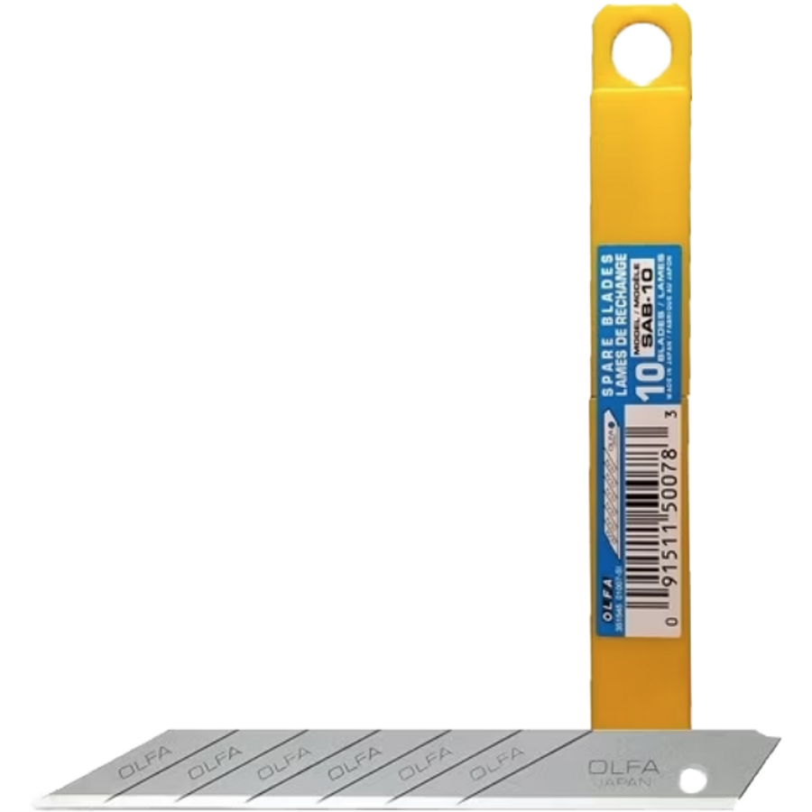 Cutter OLFA SAC-1 9mm - Lame Acier Inoxydable 30°, Casse-Lame Intégré - Pour Arts Graphiques Et Bricolage